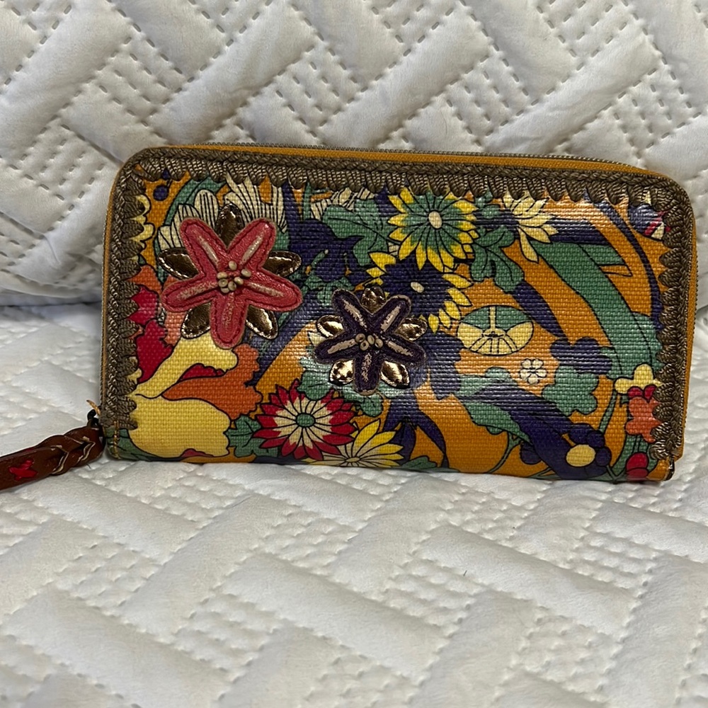 Colorful floral wallet